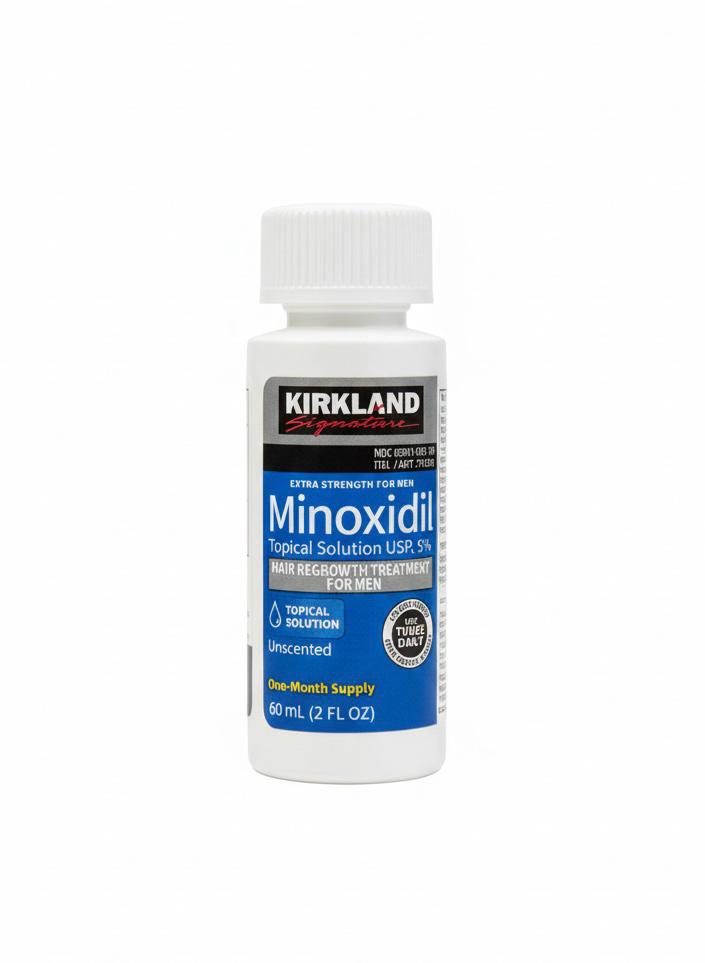 Minoxidil Kirkland 5%,1 bote de 60 ml, 1 mes de tratamiento